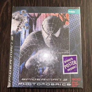 Buffalo BLACK SPIDERMAN 3 Photomosaics 300 Piece Puzzle w/ Bonus Poster SEALED - Picture 1 of 2