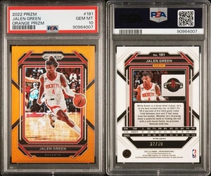 PSA 10 2022 PANINI ORANGE PRIZM POP 4- 37/49  #181 JALEN GREEN  PSA 10 - Picture 1 of 1
