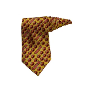 Sesame Street Tickle Me Elmo Faces Vintage Cartoon Necktie 100% Silk Novelty - Picture 1 of 7