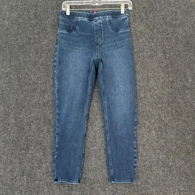 Spanx Jean-ish Leggings Womens Medium Petite Blue Pull-On High Rise Skinny Jeans - Image 1 of 4