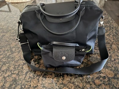 2-in-1: Longchamp Le Pliage & Mini Pouch (Black) - Image 1 of 4