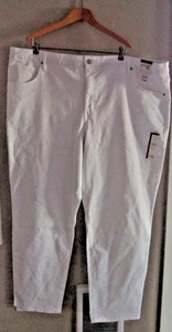 Jeans donna Terra & Sky taglie forti 26W gamba dritta bianco nuovo con etichetta - Foto 1 di 7