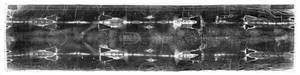 Shroud of Turin Jesus Christ Burial Photo Poster Print 9 x 36 in Negative B&W XL - Picture 1 of 3