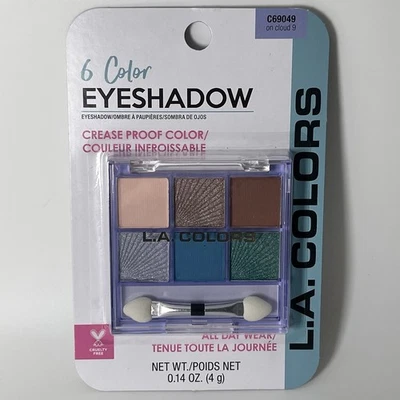 L.A. COLORS Eyeshadow Palette C69049 ON CLOUD 9 - 6 Colors All Day Crease Proof - Image 1 of 4