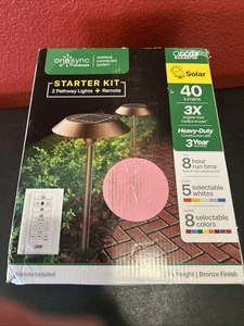 Feit Electric OneSync Landschaft Bronze Solar LED Außen Wege Leuchte 2 Stück Ob - Bild 1 von 5