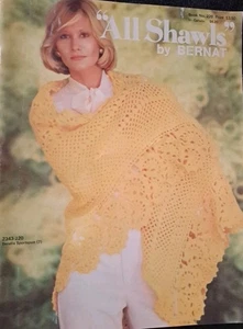 Bernat All Shawls Vintage 1976 Pattern Book Knitting Crochet - Picture 1 of 4