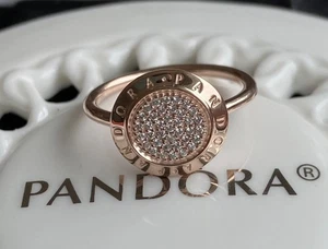 Authentic Pandora ROSE Signature Ring #180912CZ - Picture 1 of 7
