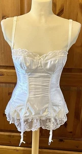 Vintage basque detachable suspenders Dorothy Perkins Secrets size 36A - Imagen 1 de 5
