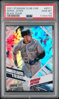 2021 TOPPS STADIUM CLUB CHROME BEAM TEAM #BTC1 DEREK JETER PSA 10 - Image 1 of 2