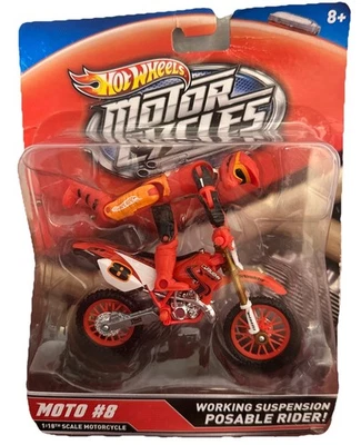 2011 Hot Wheels Motorcycles Moto #8 Red 1:18 Scale New Unopened Rare - Image 1 of 4