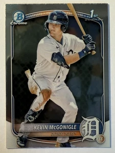 2025 Bowman Chrome Kevin Mcgonigle 1st #BCP-79 Tigers Non Auto Non Refractor RC - Picture 1 of 2