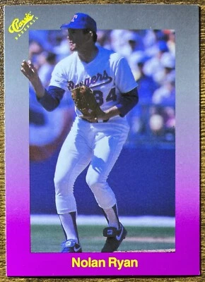 NOLAN RYAN TEXAS RANGERS 1989 CLASSIC TRAVEL PURPLE #164 HOF NMMT - Image 1 of 2