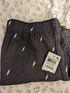 Jenni Lightning Bolt Sleep Shorts Women Size Large Elastic Waist Band - Picture 1 of 5