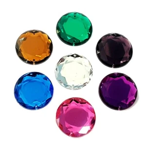 ESPEJO Redondo de 2,5 cm 3 cm Estrás de Lámina Plana Costura En Artesanía Joyas Cristal - Imagen 1 de 28