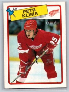 1988 O-Pee-Chee #28 Petr Klima Detroit Red Wings