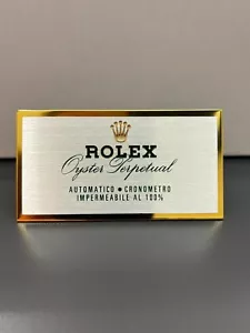 Rolex Original Display Oyster Perpetual 7.5x4 cm - Targhetta Rolex - Picture 1 of 3