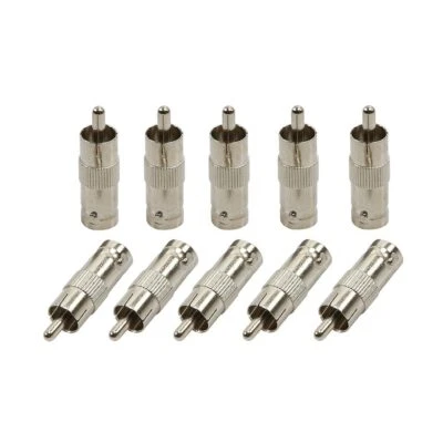 10Pcs BNC female to RCA male coaxial cable connector coupler adapter for CCTV  - Image 1 of 4