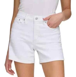 Calvin Klein Jeans Ladies' 5-Pocket Denim Short, White, Size 14 - Picture 1 of 3