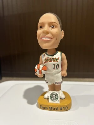 Rare HOF Sue Bird 2002 Rookie Year Seattle Storm WNBA Bobblehead Starbucks - Image 1 of 3