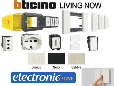 Stock Living Now Bticino prese interruttore pulsanti placche OFFERTA COMPLETA  - Immagine 1 di 2