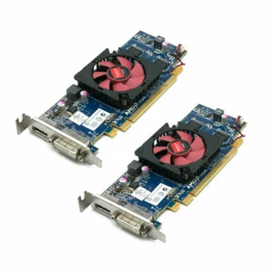 Lot of 2 AMD Radeon AMD Radeon HD 6450 1GB Video Card DVI+DP SFF - Picture 1 of 1