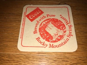 Vintage Coors Cardboard Coaster - Brewed with Pure Rocky Mountain Spring Water - Picture 1 of 1