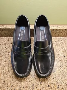 ROCKPORT Penny Loafers Black Leather Mens 10W Shoes Slip ons - Picture 1 of 8