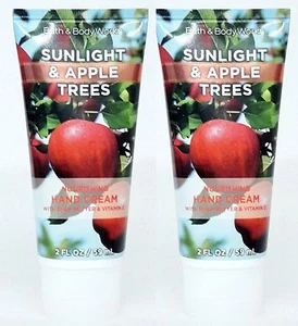 2 Bath Body Works SUNLIGHT & APPLE TREES Nourishing Hand Cream Lotion Moisture - Picture 1 of 1