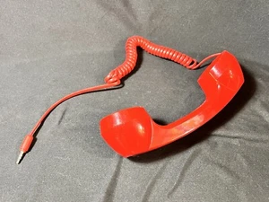 iPhone Android Cellphone Vintage Retro Style Rotary Phone Adaptor Converter Red - Photo 1 sur 3