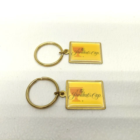 Lot of 2 The Presidents Cup Golf PGA Official Key Ring Made In USA (NOS) Cover
