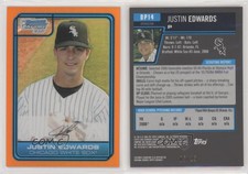 2006 Bowman Draft Chrome Draft Picks Orange Refractor /25 Justin Edwards #DP14