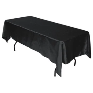 Tablecloth Satin Rectangular Seamless 60 x 144 Inch By Broward Linens - Picture 1 of 61