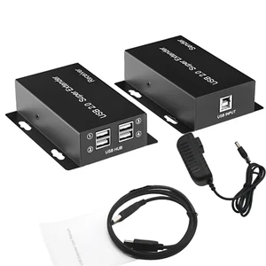 USB2.0 Network Cable Extender Over Ethernet Rj45 Cat5e/6/7 Cable 50M Transmit - Picture 1 of 15