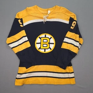 Authentic 1960s Boston Bruins Johnny Bucyk #9 Hockey Knit Jersey Adult M Classic - Picture 1 of 12