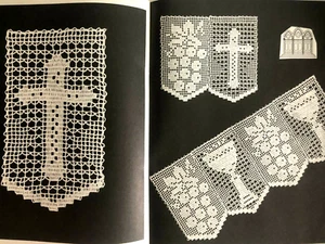 Elizabeth Hiddleson 15 Edges Crochet Patterns Book Lace Edgings Alter Cross lamb - Picture 1 of 11