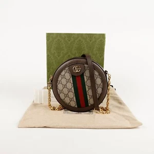 Gucci Mini GG Supreme Canvas Ophidia Round Shoulder Bag and Crossbody 550618 - Picture 1 of 12