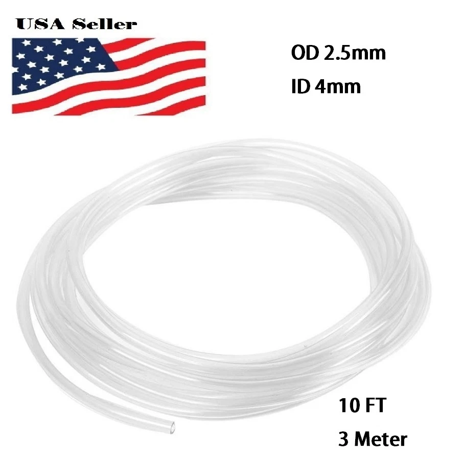 Прозрачный 3 метра 4 мм OD 2,5 мм ID 0,75 мм трубка PU воздушный шланг трубы  - Изображение 1 из 1