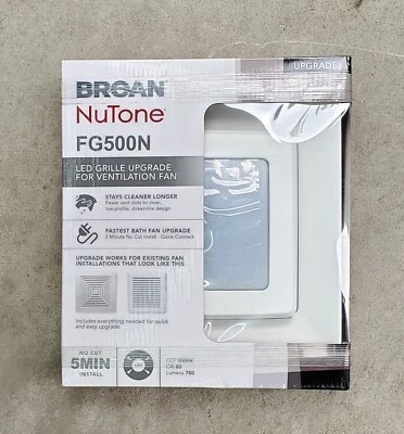 Actualización de rejilla LED para ventiladores de ventilación Broan-NuTone FG500N - NUEVO Y envío GRATIS  Foto 1 de 3