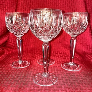WATERFORD LISMORE WINE HOCKS SET OF FOUR - 2 SETS AVAIL - Picture 1 of 7