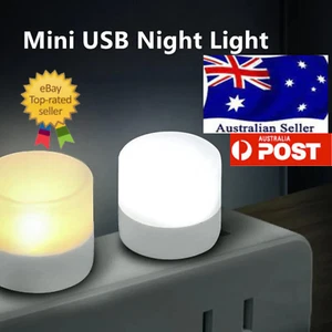 5Pcs Mini USB Night Light Warm White Eye Protection Book Reading Light USB Plug - Picture 1 of 8