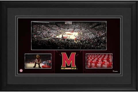 Maryland Terrapins Framed 10x18 Xfinity Center Panoramic Collage Cover
