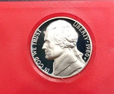 1980 S Jefferson NIckel GEM DCAM PROOF from PROOF Set  - Image 1 of 2