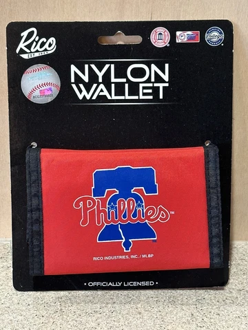 Philadelphia Phillies MLB Liberty Bell Logo Nylon Trifold Wallet / NWT Cover