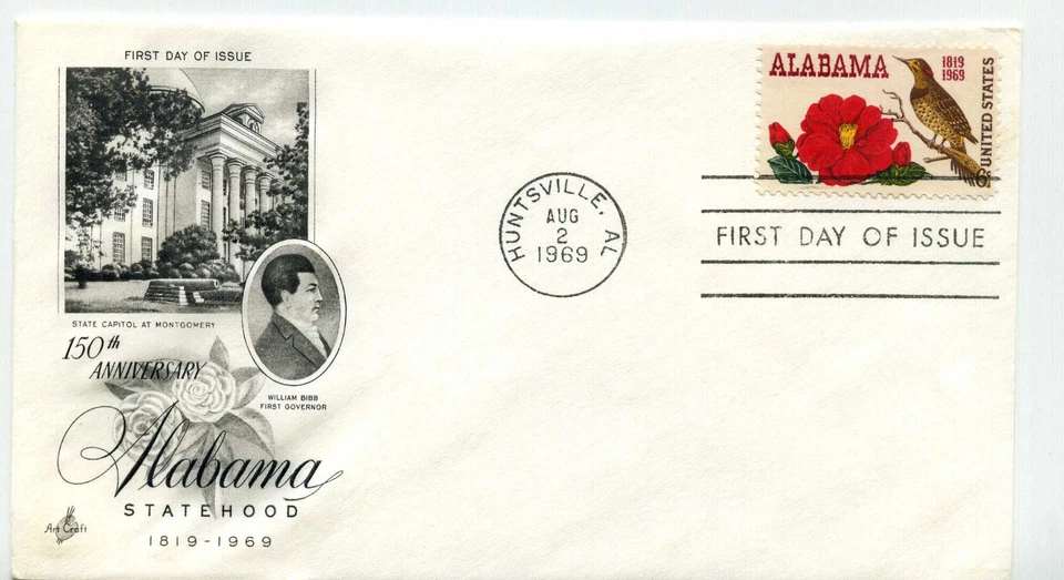 1375 Alabama Statehood, ArtCraft, FDC - Image 1 of 1