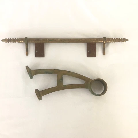 Vintage Antique Armoire Wardrobe brass hardware set (2) Cover