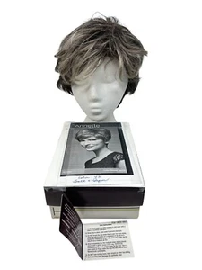 Henry Margu Synthetic Wig Short Layered Grey Adjustable Silver Salt Pepper - Picture 1 of 14