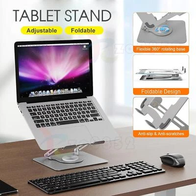 360° Portable Laptop Tablet Stand Riser Bracket Adjustable Holder For Desk UK - Image 1 of 4