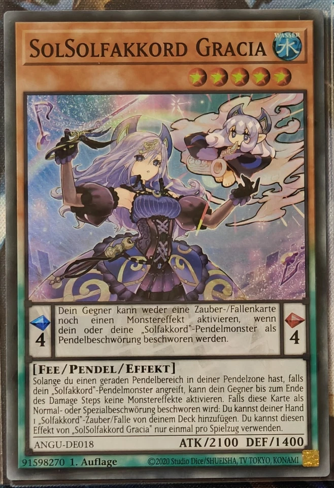 Yu-Gi-Oh SolSolfakkord Gracia ANGU-DE018 - Super Rare- NM- 1. Auflage - Bild 1 von 1