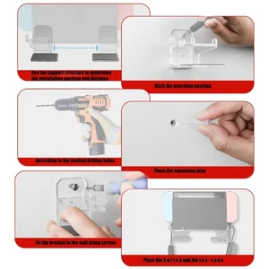 2pcs Clear Acrylic Display Stand Wall Mount Holder with Controller Storage Rack - Picture 1 of 8