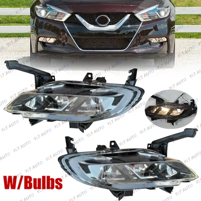 For Nissan Maxima 2016 2017 2018 Right+Left Bumper Driving Fog Lights W/Bulbs - Image 1 of 4